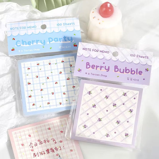 Checkered Fruit Memo Papers