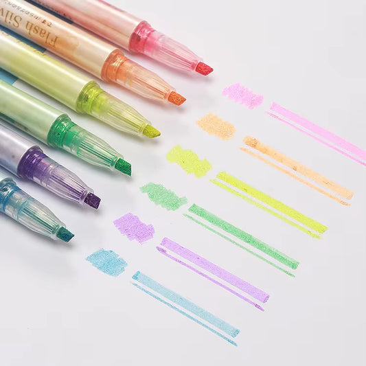 Set of 6 Glimmer Highlighter Pens