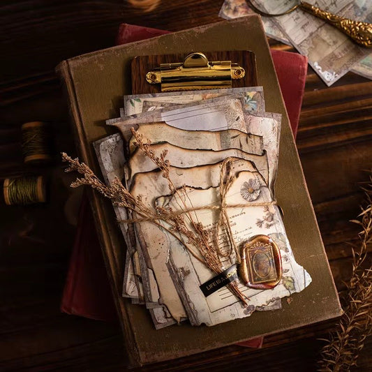 30 Shts Vintage Letter Paper Materials