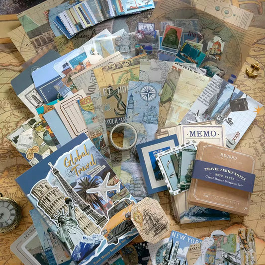 World Travel Vintage Notebook Set