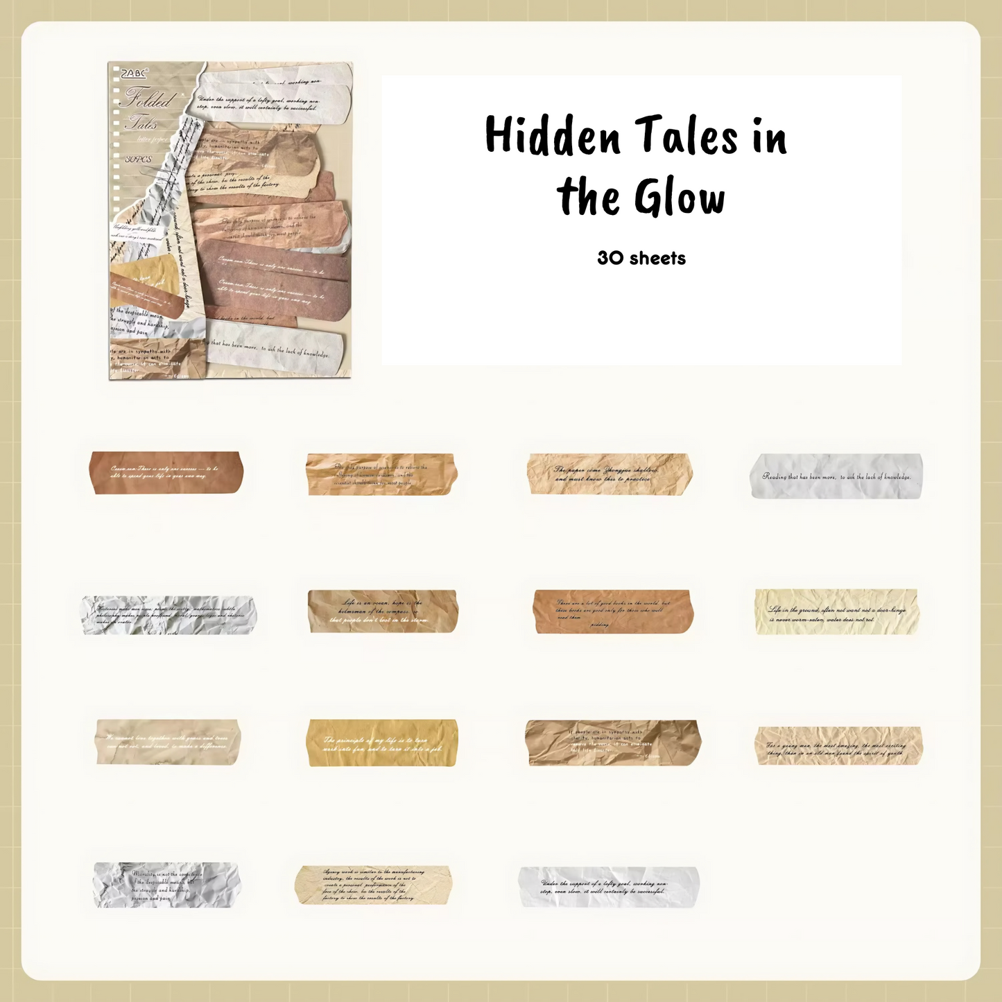 30 Shts Memory Letter Sticker Series