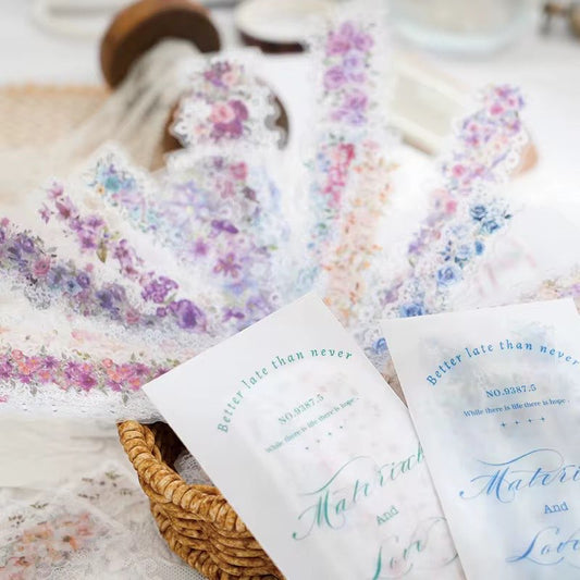 30 Shts Lace Flower Stickers