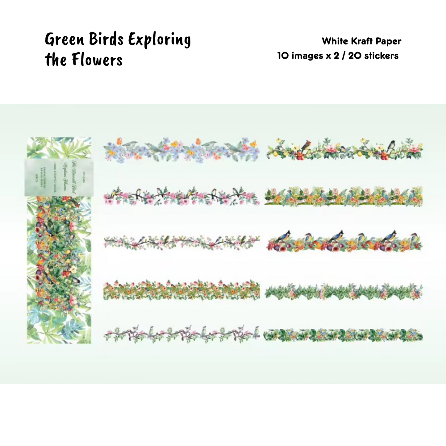 20 Pcs Wild Flowers Sticker Series