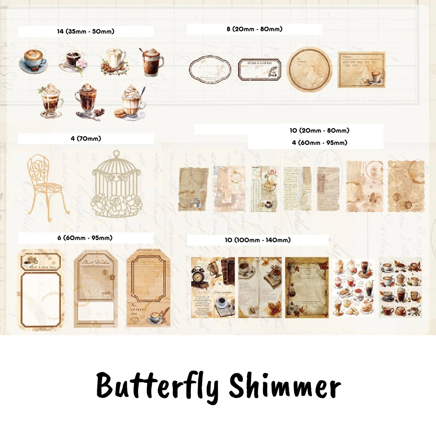 56 Pcs Journey through the Years Paper Materials