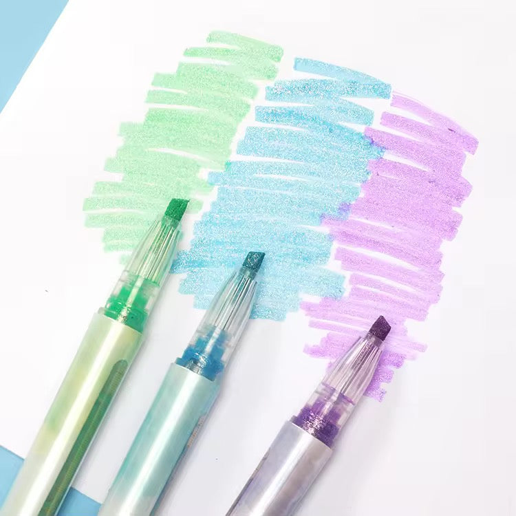 Set of 6 Glimmer Highlighter Pens