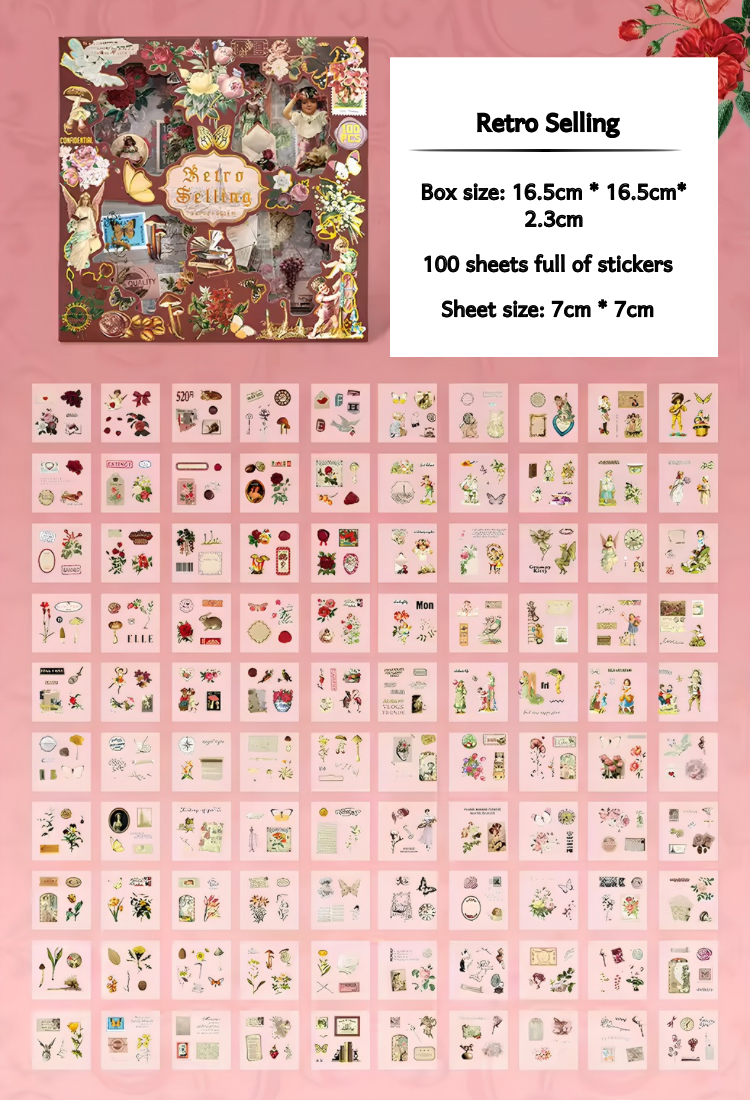 100 Sheets Full of Stickers Scrapbook Set