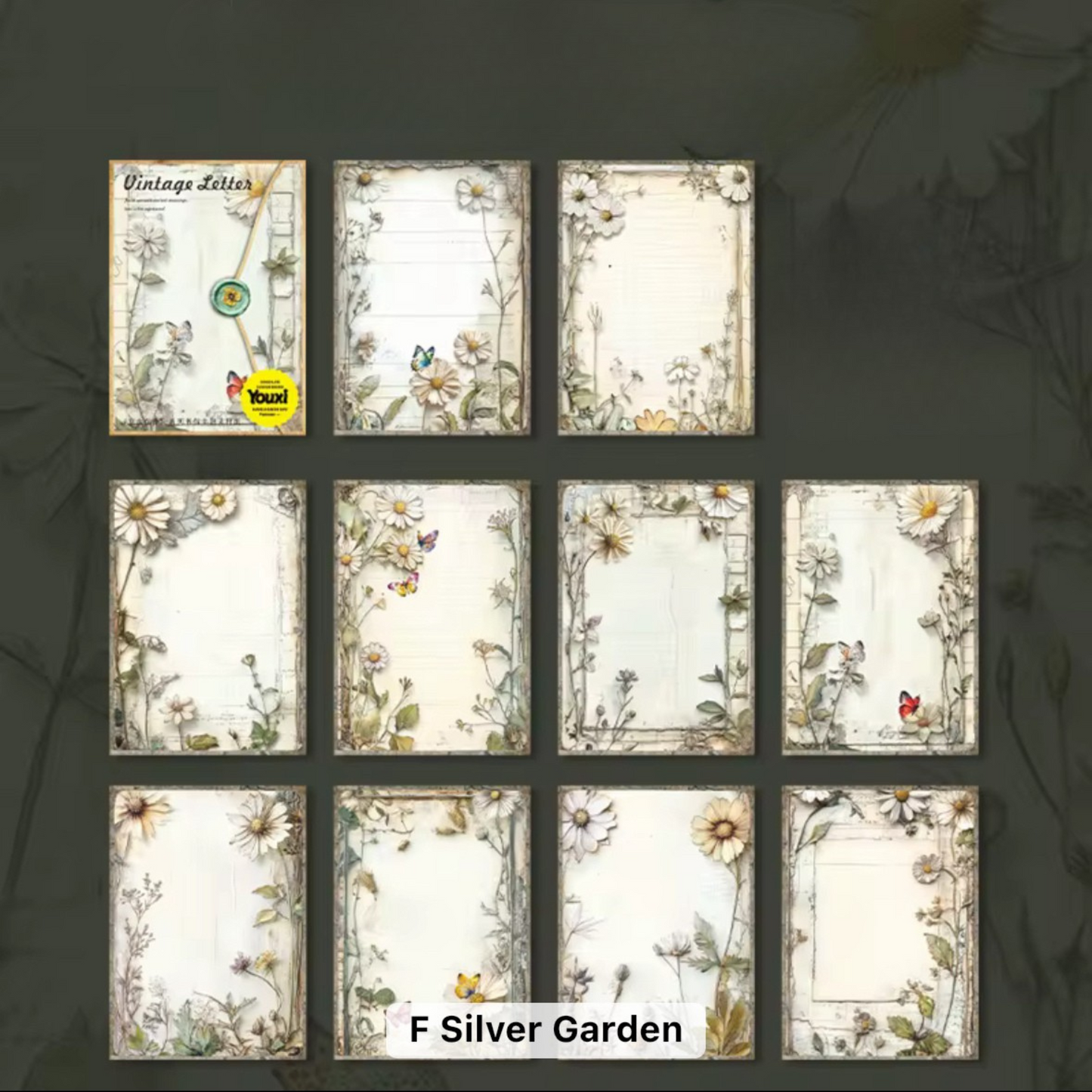 30 Shts Vintage Letter Paper Materials