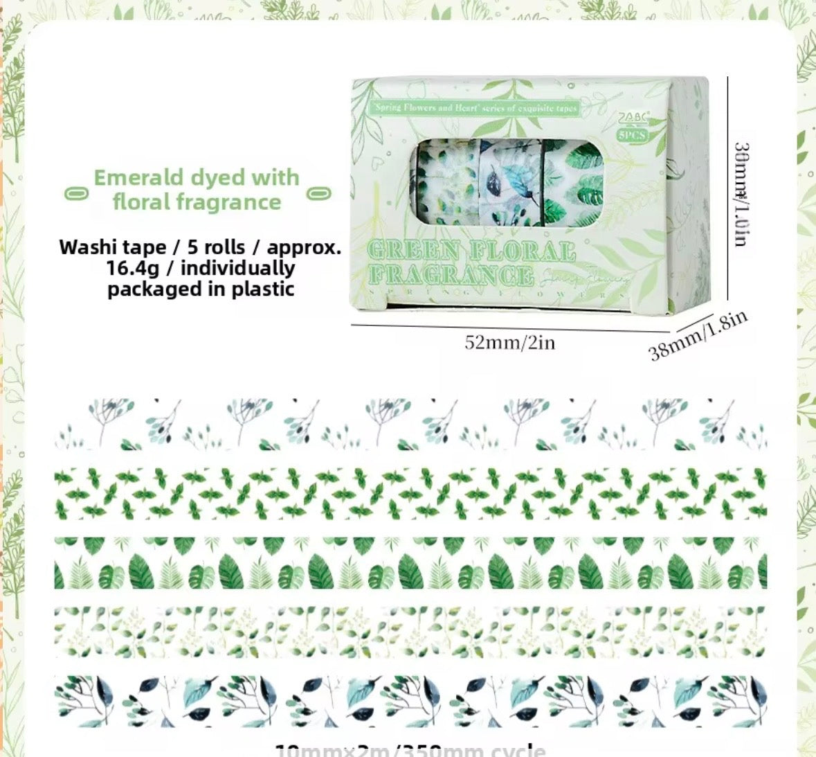 Coming Soon | Set of 5 Spring Heart Washi Tapes