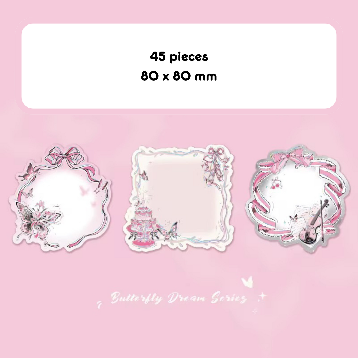 45 Pcs Butterfly Dream Note Series