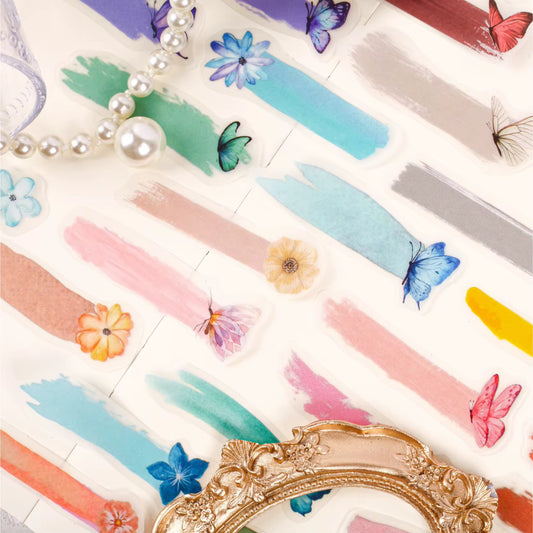 30 Pcs Butterfly Notepaper Sticker Series