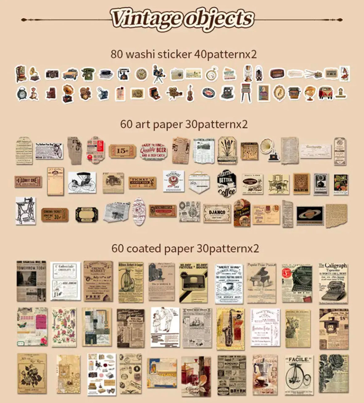 Vintage Scrapbook Supplies