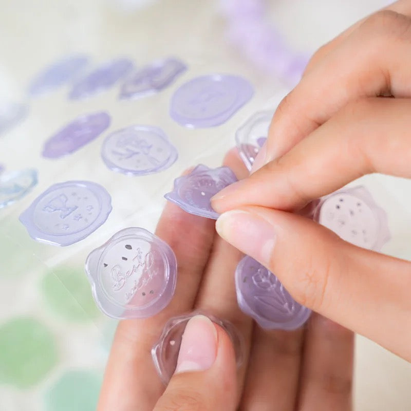 Translucent Seal Stickers 18 Pcs