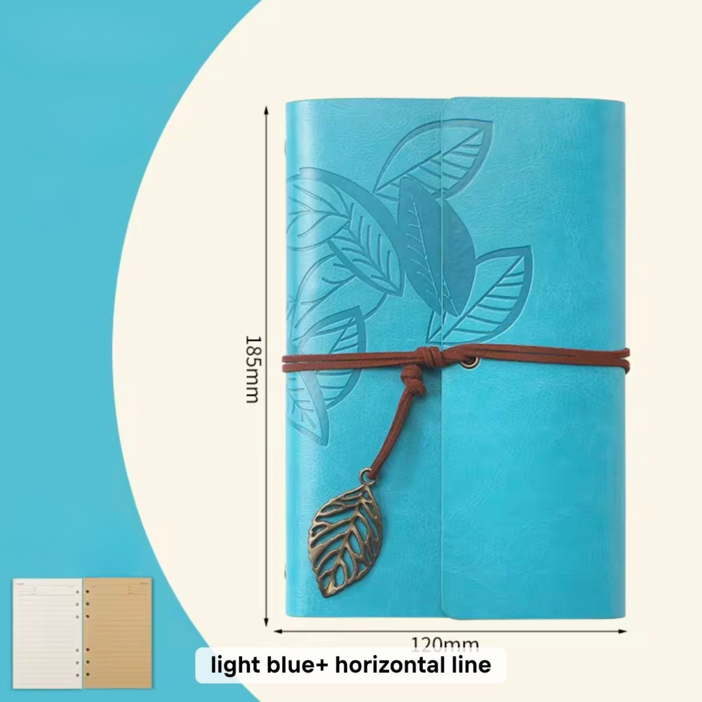 A6 Retro Leaf Notebook