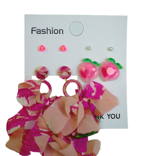Jewelry | Fabric Handmade & Colourful Earring Set
