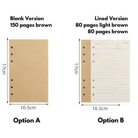 A6 Retro Leaf Notebook
