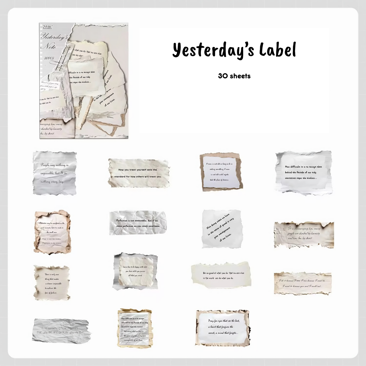 Coming Soon | 30 Shts Memory Letter Sticker Series