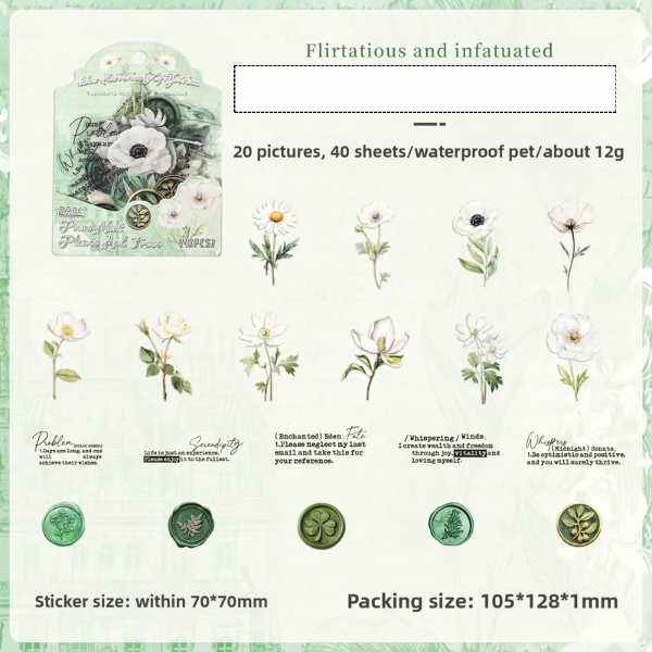 Coming Soon | 40 Shts of Poems of Plants & Trees Sticker Series