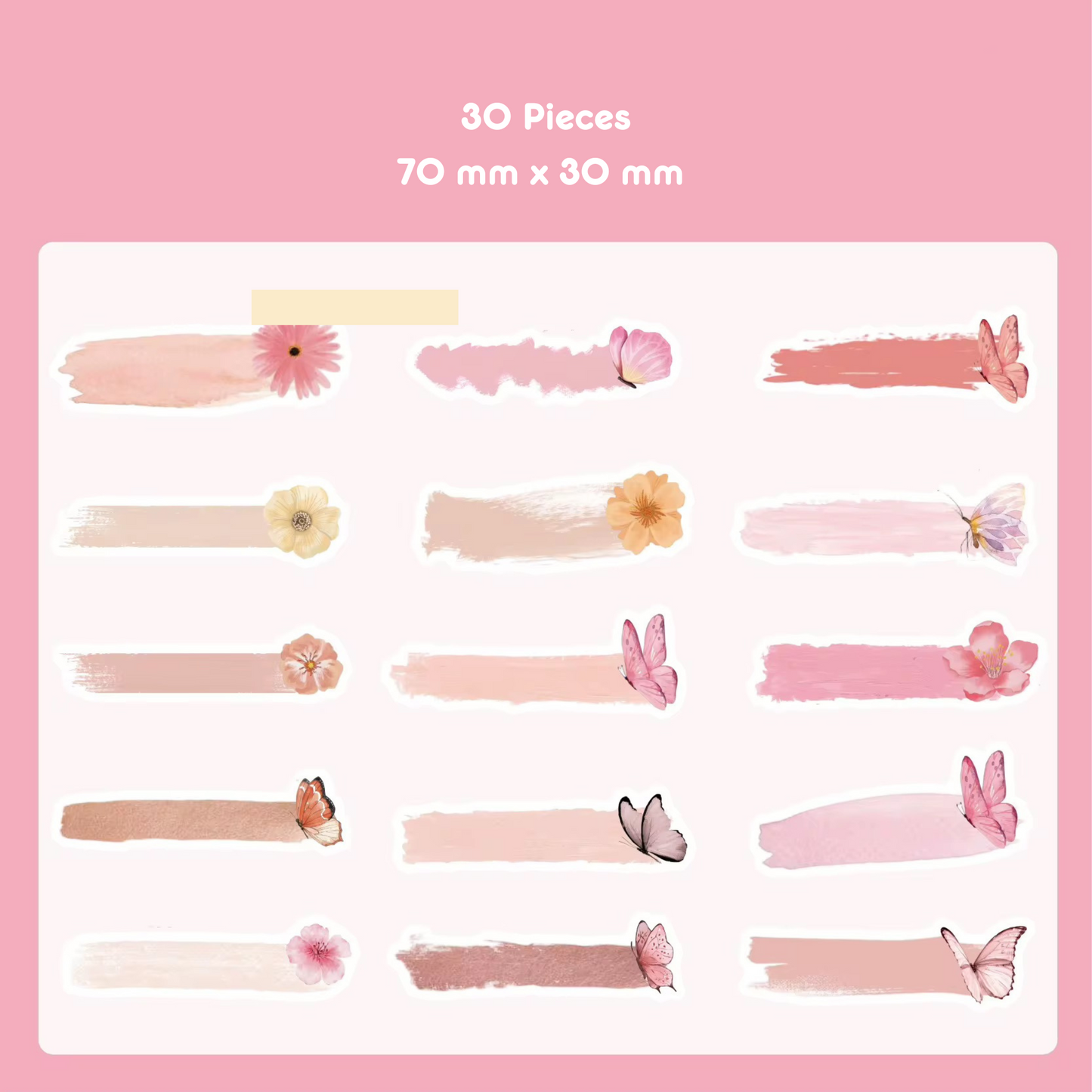 Coming Soon | 30 Pcs Butterfly Notepaper Sticker Series