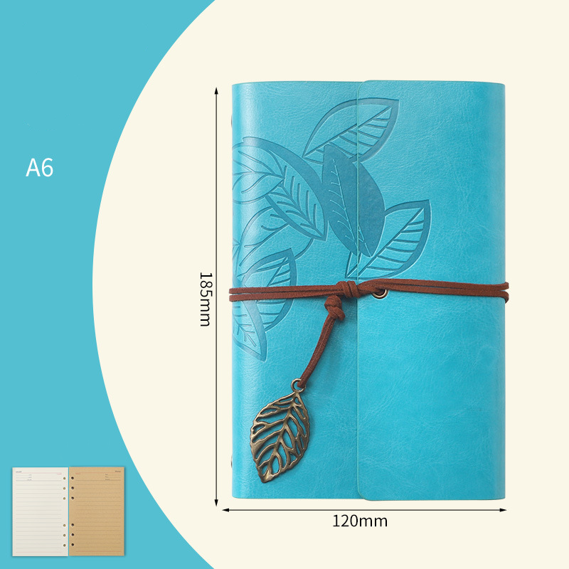 A6 Retro Leaf Notebook