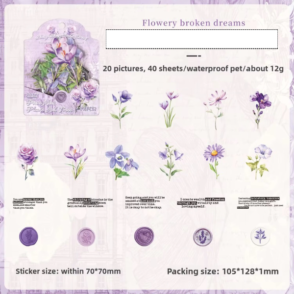 Coming Soon | 40 Shts of Poems of Plants & Trees Sticker Series