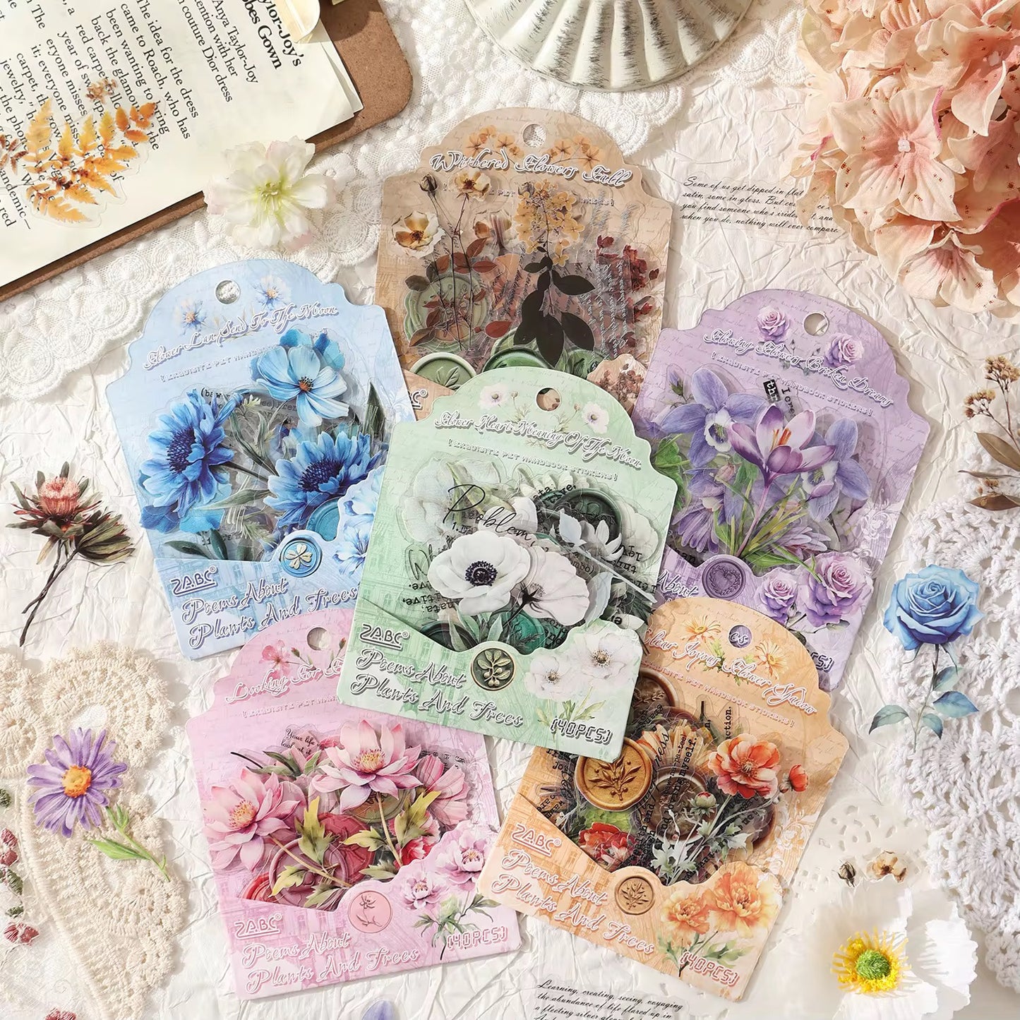 Coming Soon | 40 Shts of Poems of Plants & Trees Sticker Series
