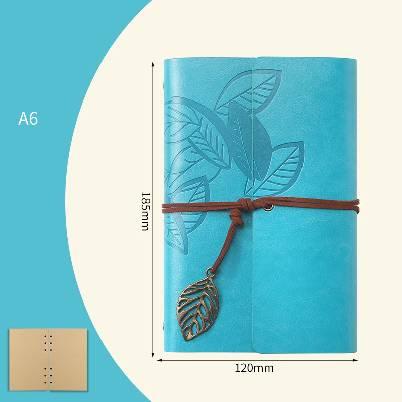 A6 Retro Leaf Notebook