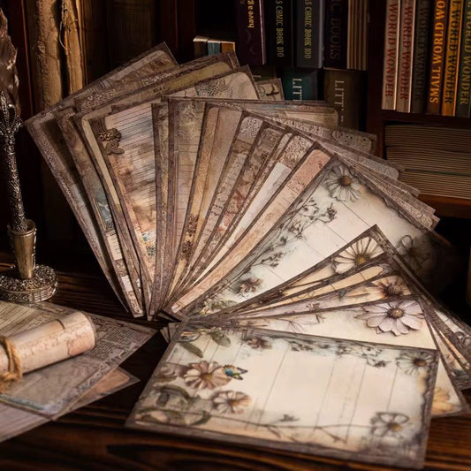 30 Shts Vintage Letter Paper Materials