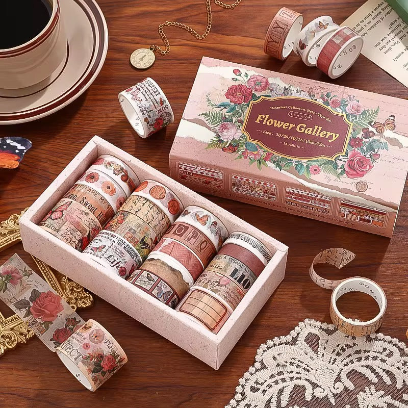 18 rolls of Botanical Vintage Flowers