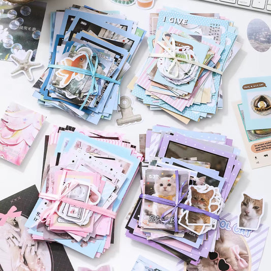 100 Pcs Kawaii Scrapbooking Supplies (Non-Adhesive)