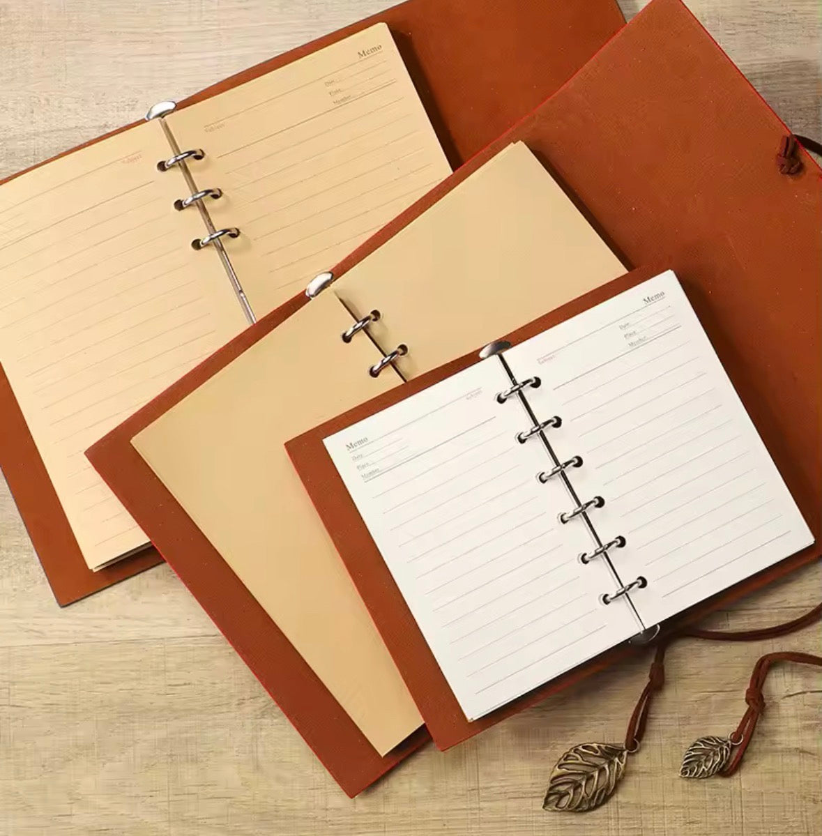 A6 Retro Leaf Notebook