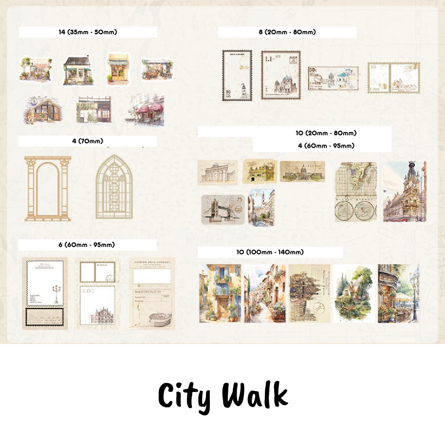 Coming Soon | 56 Pcs Journey through the Years Paper Materials
