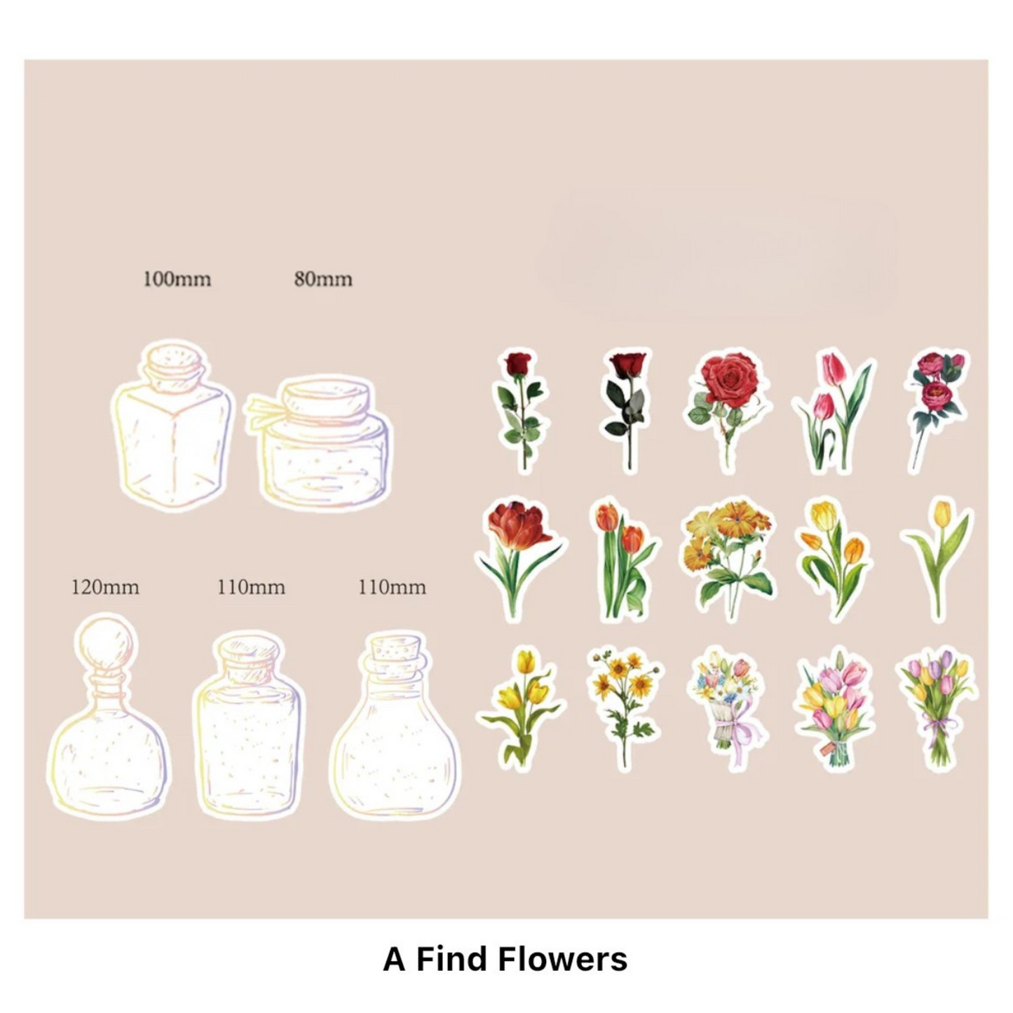 40 Pcs Charming Bottle Series
