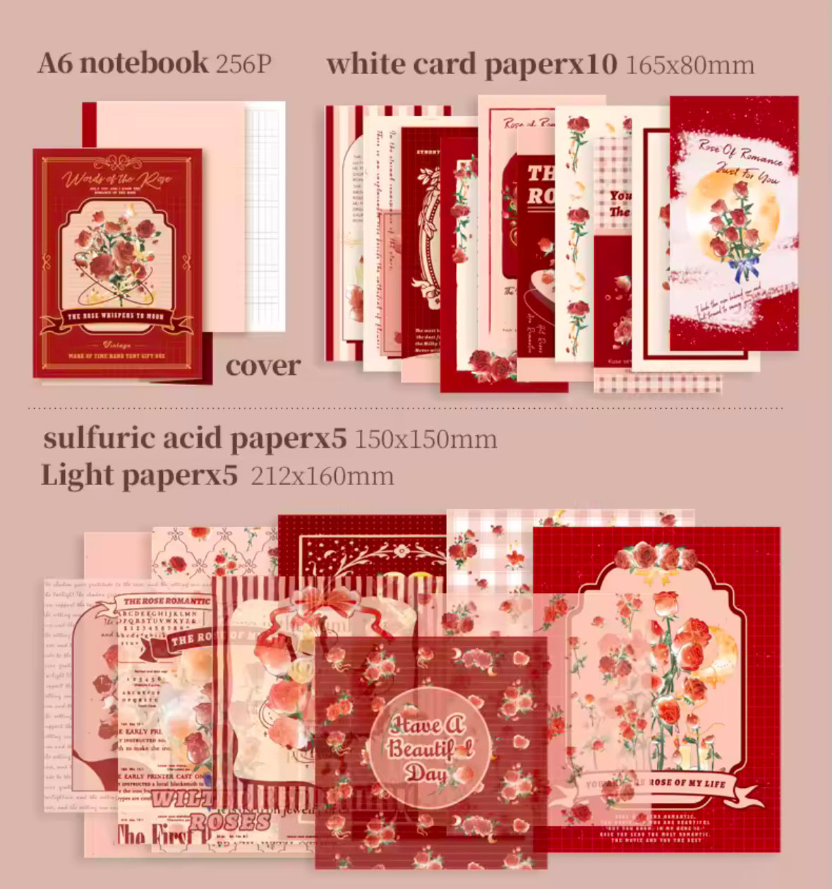 Rose Whisper Notebook Set