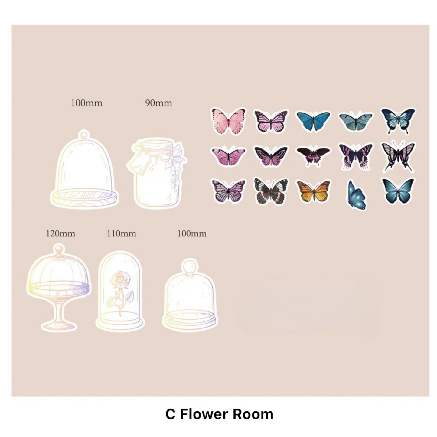 40 Pcs Charming Bottle Series