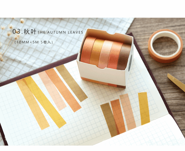 Stationery | 5 Rolls of Washi Tape