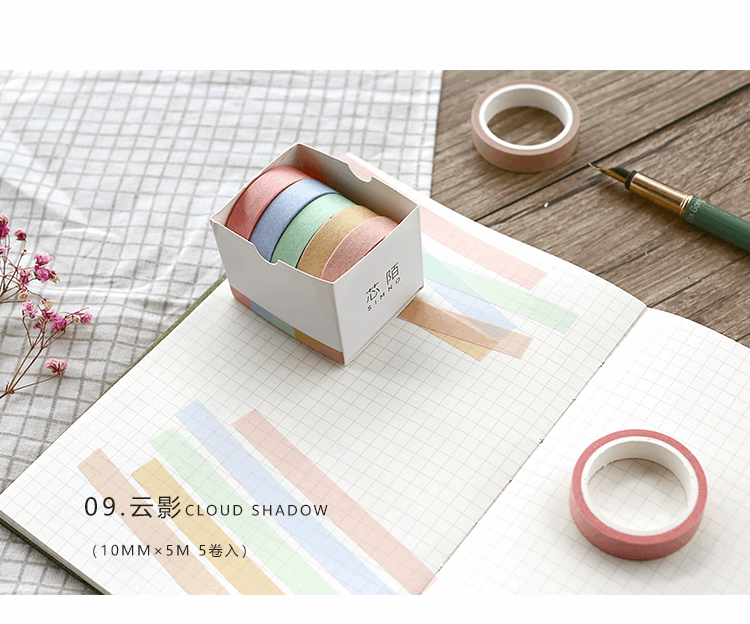 Stationery | 5 Rolls of Washi Tape