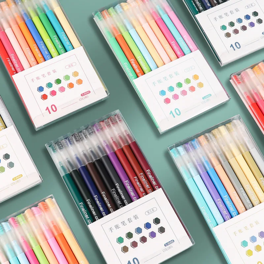 Coming Soon | Pack of 10 Fine Liner Coloured Ink Pens