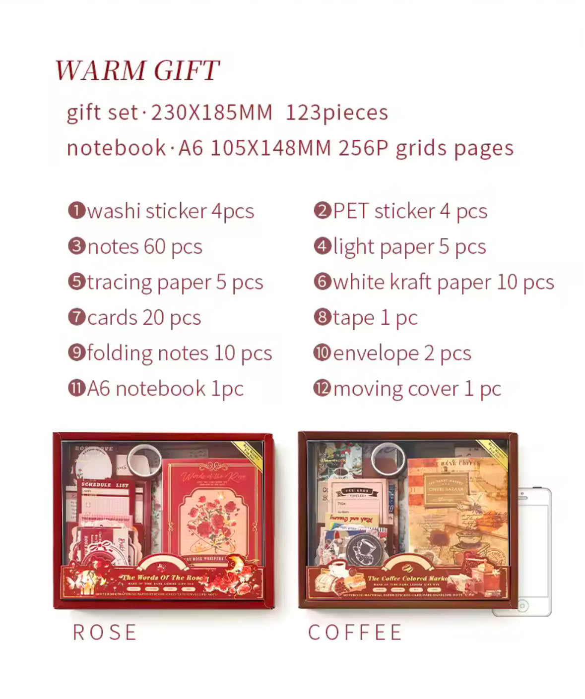 Rose Whisper Notebook Set