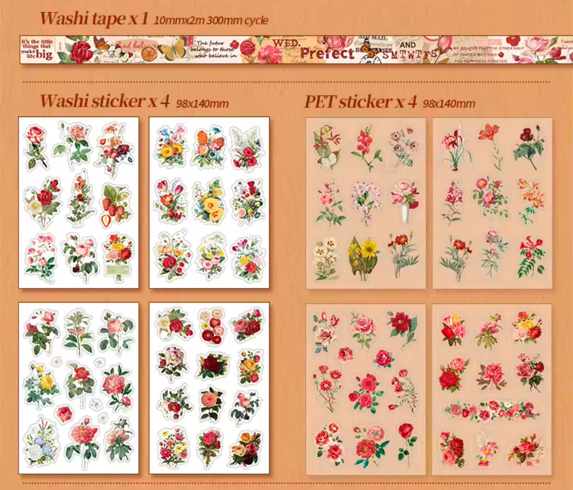 Restock Loading | Vintage Flower Notebook Set