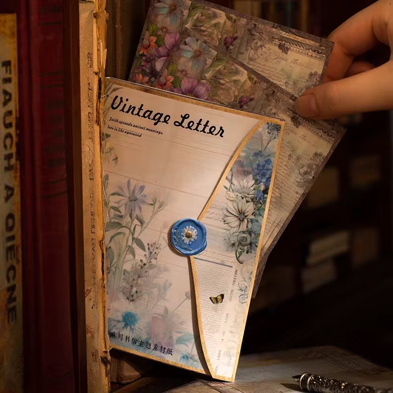 30 Shts Vintage Letter Paper Materials