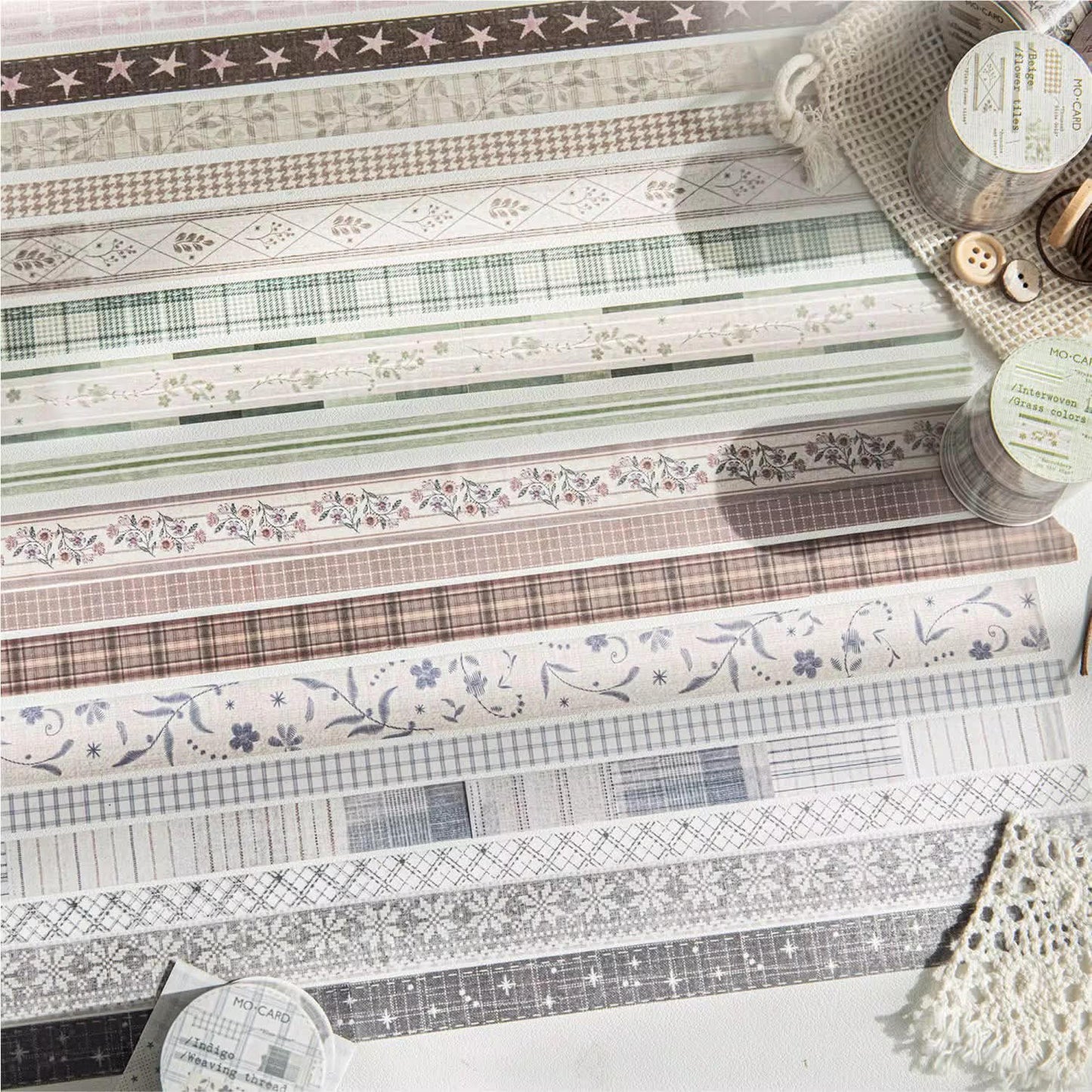 Coming Soon | Pack of 3 Vintage Fabric Print Washi Tapes