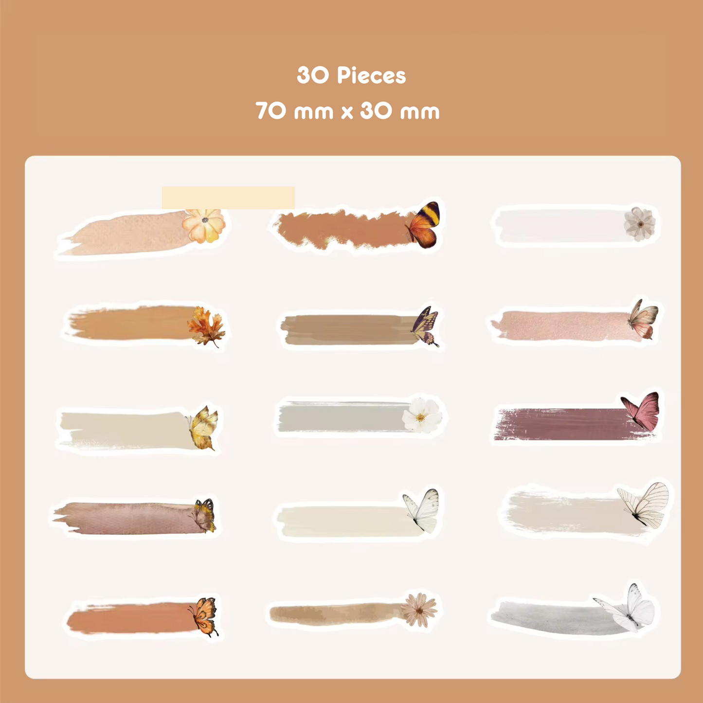 Coming Soon | 30 Pcs Butterfly Notepaper Sticker Series