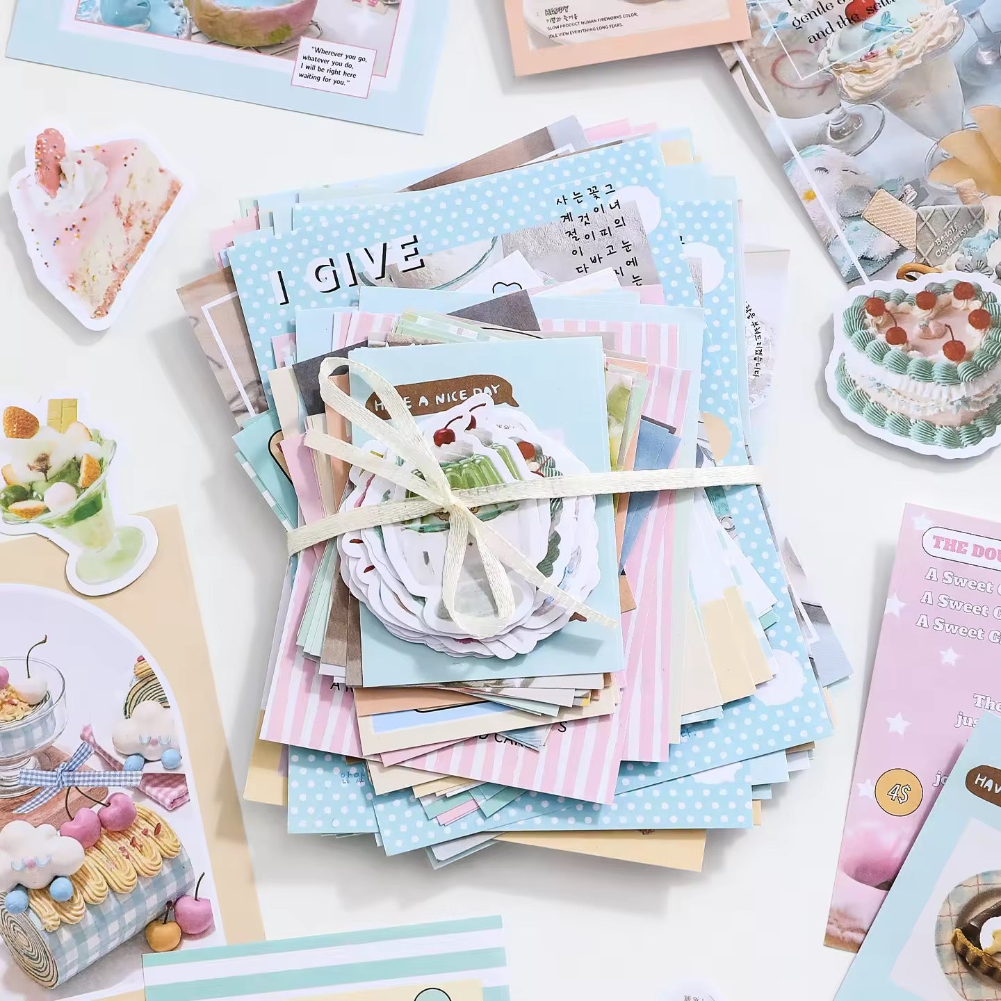 100 Pcs Kawaii Scrapbooking Supplies