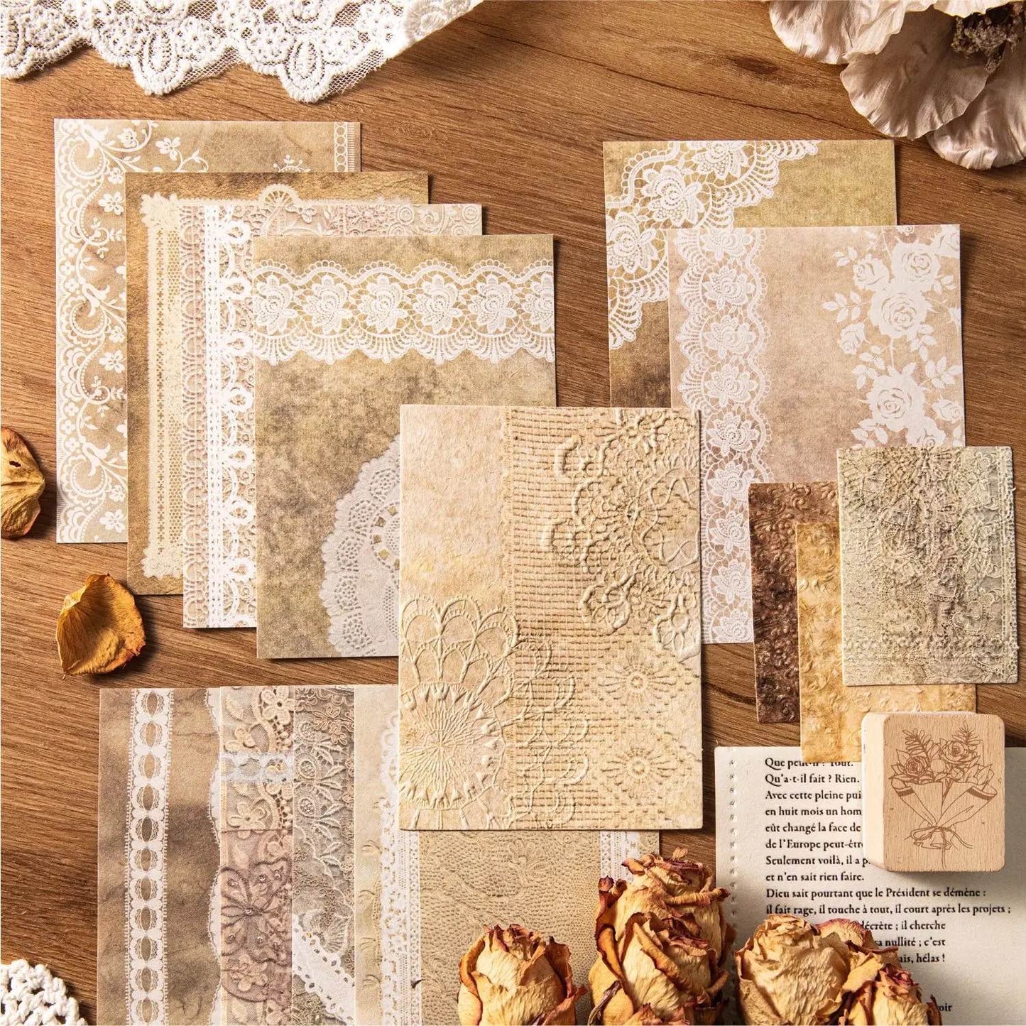 Embossed Vintage Paper Materials
