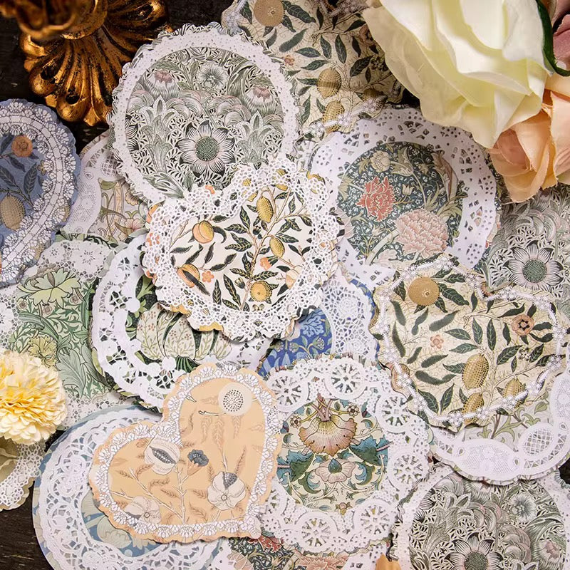 50 Pcs Lace Theme Materials