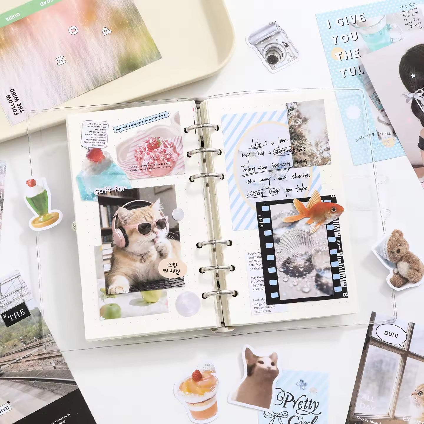 100 Pcs Kawaii Scrapbooking Supplies