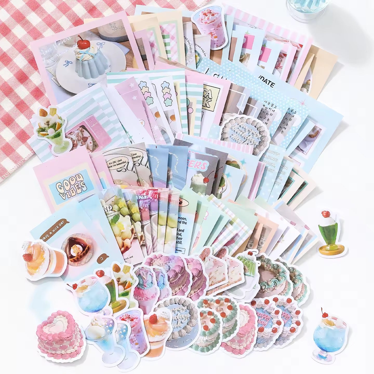 100 Pcs Kawaii Scrapbooking Supplies