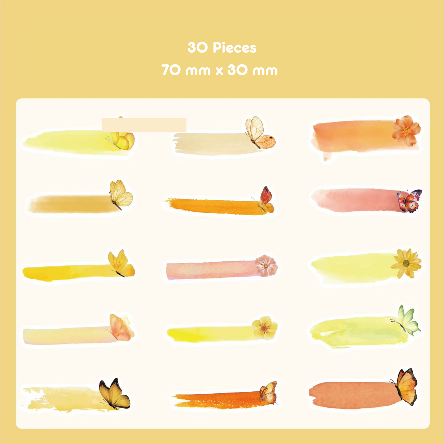 Coming Soon | 30 Pcs Butterfly Notepaper Sticker Series