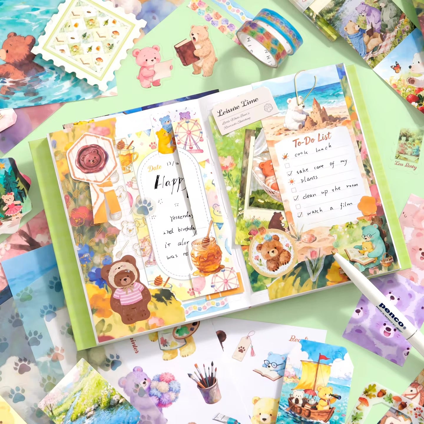 Cozy Bear Forest Dream Notebook Set
