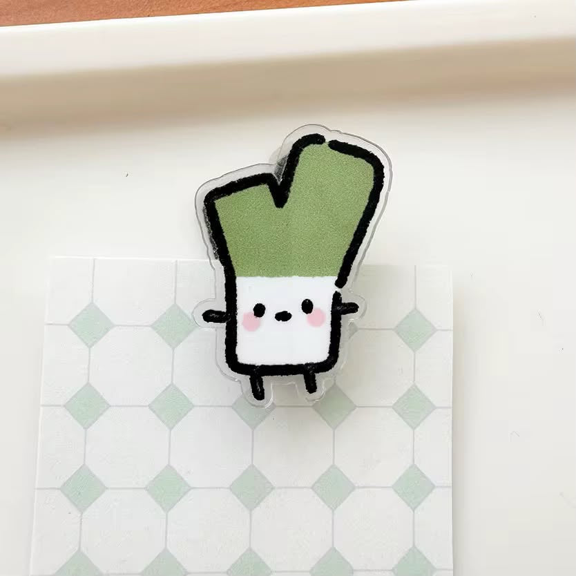 Coming Soon | Veggie Cartoon Acrylic Clip